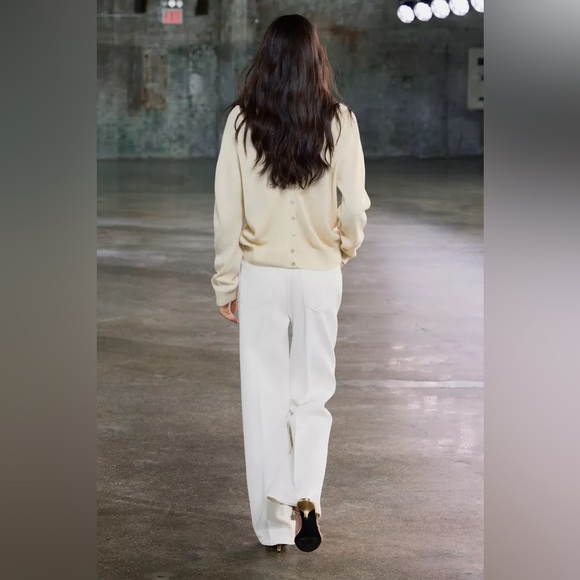 NWT ZARA ZW COLLECTION HIGH WAIST WIDE LEG JEANS - Picture 4 of 8